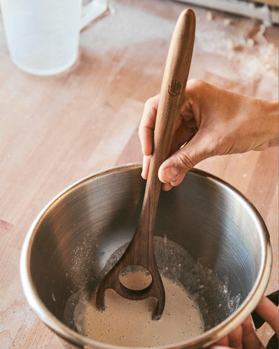 Handmade Walnut Danish Dough Whisk - SIMPEL - sourdough & coffee